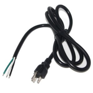 6ft SJT 14 Gauge 3 Wire Heavy Duty Replacement Power Supply Cord Pigtail Cable 110V 125V 120V Black Power Extension Cord