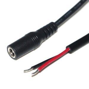 12V 24V 5.5mm X 2.5mm DC Power Female Jack Connector Pigtail Cable