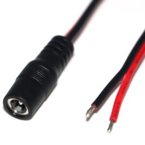 12V 5A DC Power Pigtail Barrel Plug Connector Cable 2.1mm x 5.5mm 18AWG