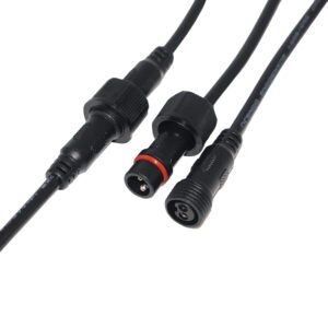 2 Pin Electrical Connector 22AWG IP65 Male Female Waterproof Connector Extension Cable 200mm
