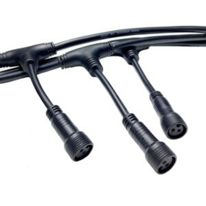 T Type Waterproof Connectors Cables 3 Way 2 3 4 Pin Waterproof T Shape Tee Connector for Outdoor Lighting