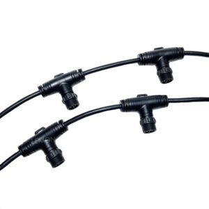 IP68  T Shape Waterproof Wire Connectors 2 3 4 Pin For Outdoor Lighting