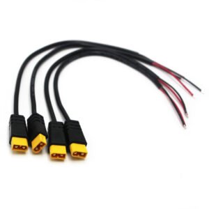 Molded XT30 Male Connector Adapter Cable 16AWG 0.5m