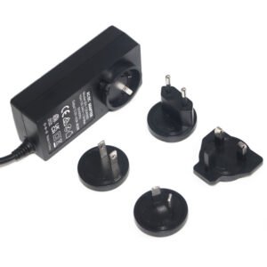 Interchangeable DC Adapter 12V 4A Power Adapter With Detachable US EU UK AU Plug